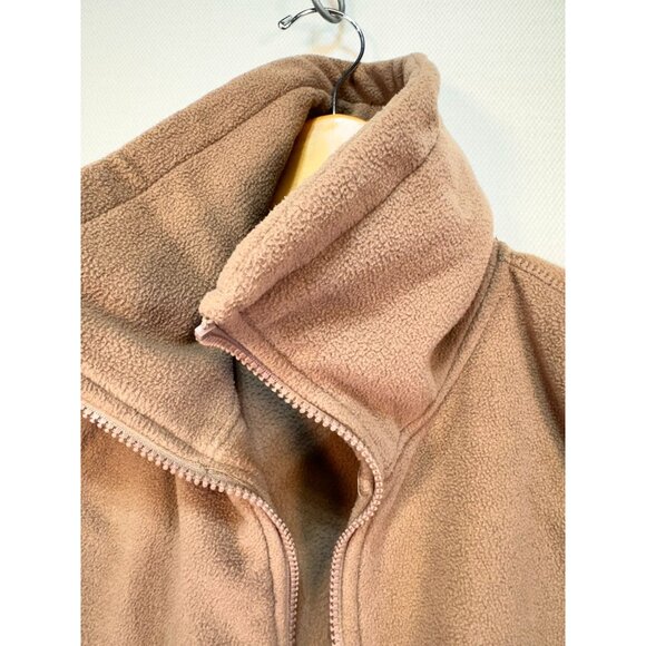 Calvin Klein Performance Womens Fleece Vest Small Tan Zip-Up Pockets - Picture 8 of 10